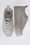 Genuine Leather Lace-Up Comfort Sole Women's Sneakers White - 5