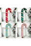 Christmas Themed Pink Gold Striped Walking Stick Candy Retro Color 73 cm - 5
