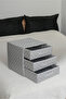 3-Layer Drawer Cabinet Jewelry Socks Scarf Organizer with 3 Compartments - 3