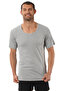 Özkan 0115 3-Pack Men's 100% Cotton Rib Fabric Stretchy Comfortable Wide Collar Short Sleeve Undershirt Undershirt - 4