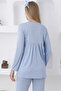 Long Sleeve and Buttoned Maternity Pajama Set/3-Piece Maternity Pajama and Dressing Gown Set/Sweatshirts and Crown Gift - 3
