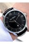 Black Leather Cord Men's Wristwatch 30 Mt Waterproof Tiger Eye Bracelet