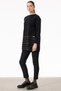 Black Knitwear Tunic - Zigzag Sequined Skirt