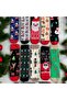 2 Pieces of Christmas Socks Washed Colorful Patterned Santa Claus and Winter Themed Socks - 4