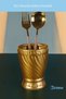 Countertop Spoon Holder Decorative Vertical Spoon Holder Cylinder Spoon Holder Gold Color Model 14 - 6