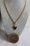 Steel Gold Color Zircon Stone North Star Pendant - 3
