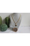 Steel Gold Color Zircon Stone North Star Pendant - 8