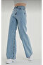 Snow Wash Lycra Wide Leg Wide Leg Jeans Loose Jeans