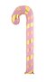 Walking Stick Candy Foil Balloon Rose Gold Christmas Balloon