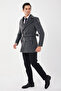 Men's Cashmere Coat 6047-05 Anthracite - 3