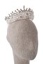 Crystal Stone Beaded Embellished Bridal Henna Wedding Crown White with Pearls - 7