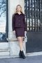 Women's Lightweight Lycra Winter Cashmere High Waist Above Knee Lightweight Mini Pencil Skirt (Length 47cm)-Plum - 4