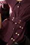Women's Coffee Belt Detailed Gold Buttoned Shirt - 3