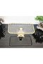 Elegance Striped Gold Cast Metal Footed Presentation Plate & Serving Plate 27cm - 3