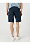 3sam40007hw Men's Denim Canvas Shorts Navy Blue - 4
