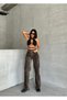Women’s Leopard Printed High-Waist Stretch Fabric Wide-Leg Palazzo Pants - 3