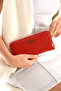Handmade Italian Style 100% Real Genuine Leather Women's Multi Pocket and Multi Compartment Wallet - 053Vostro