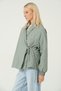 Women's Green Filled Jacket with Lacing Detail 12346116 Eva-1 - 5