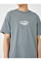 College T-Shirt Printed Crew Neck Short Sleeve Cotton - 5