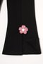 Crew Neck Long Sleeve on Slit Daisy Detailed Long Sleeve Black Pink Color Girl's Tracksuit Jewelry - 8