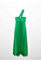 Asymmetric Cut Pleated Dress - 3