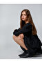 Mini Dress Square Neck Balloon Sleeves Textured Flounce