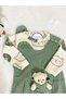Baby Boy Teddy Bear 2-Piece Salopet Set Long Sleeve Snap Fastener Newborn Outfit 2 Pieces Cotton - 7
