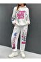 Feed Your Way Bear Printed Unisex Oversize Tracksuit Set - 3