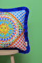Sax Tasseled, Sun Pattern 43X43Cm Square Throw Pillow Cover - 3