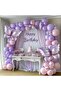 Makaron Lila Pink Butterfly Foil Balloon Chain Set - 3