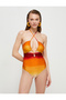 X Şahika Ercümen - Halter Neck Window Detailed Swimsuit - 4