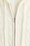 Cable-knit zip-through hoodie