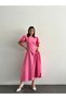 Watermelon Sleeve Midi Length Dress