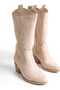 Cowboy Canvas Western Style Pointed Boots - 5