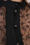 Women's Plus Size Robe Lace Ruffle Detail Crepe Shirt G0068 - 7