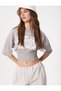 Corset Look T-Shirt Printed Crew Neck Short Sleeve