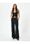 Sleeveless Crop Jacket with U Collar Zipper Pocket Detail - 2