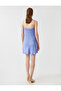 Mini Satin Dress with Chain Strap - 4