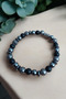 Original Real Stone Lava Bracelet - Basalt, Onyx, Hematite, Courage - 6