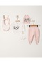 Baby Girl 5-Piece Bodysuit Set Pink Baby Set - 2