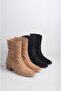 Selection 1678 Genuine Leather Western Heel Boots (Heel Height: 5 cm) Black Suede - 7