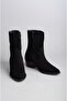 Selection 1678 Genuine Leather Western Heel Boots (Heel Height: 5 cm) Black Suede - 2