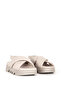 Women's Orthopedic Cross-Strapped Thick Sole Sandals Real Leather Zy 7947 Gray - 2