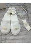 Mother Baby Slippers Crown Bandana Shoes Maternity Set - 3