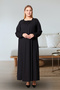 Women's Plus Size Square Neck Ribbed Dress - 5