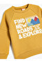 Printed Crew Neck Long Sleeve Raster Sweatshirt - 3