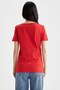Slim Fit V-Neck Basic Short Sleeve 100% Cotton T-Shirt I1080Az22Sm - 5