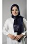Navy Blue Striped Shawl Viscose Fabric Bursa Dolama 202109_02 - 2