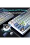 F98 95% Tri-Mode RGB Wireless Mechanical Gaming Keyboard, Gaote Peach Switches Hot Swappable - 7