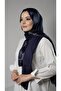 Navy Blue Striped Shawl Viscose Fabric Bursa Dolama 202109_02
